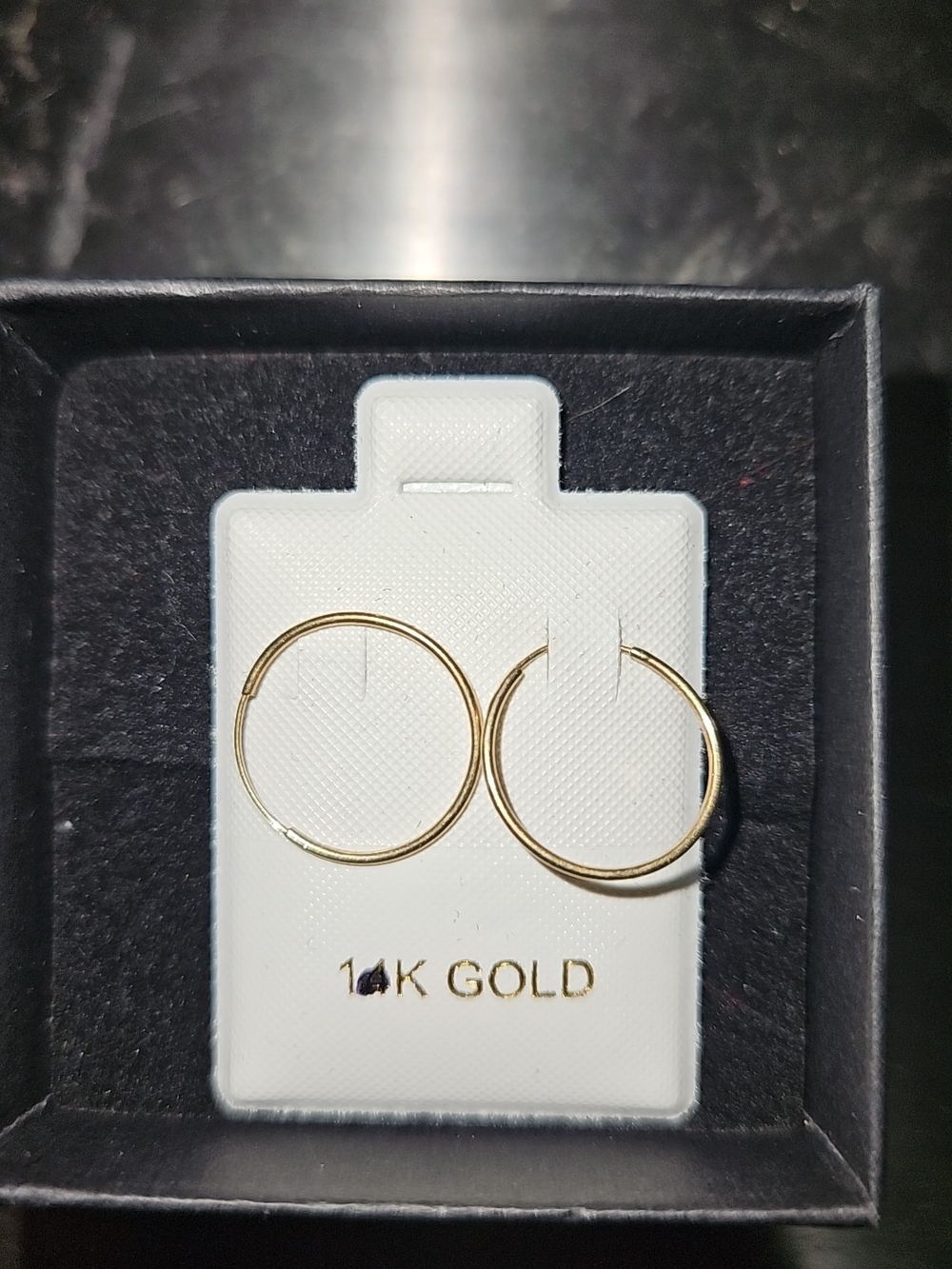 10K Gold Thin Hoop Earrings - Classic Gold Hoops
